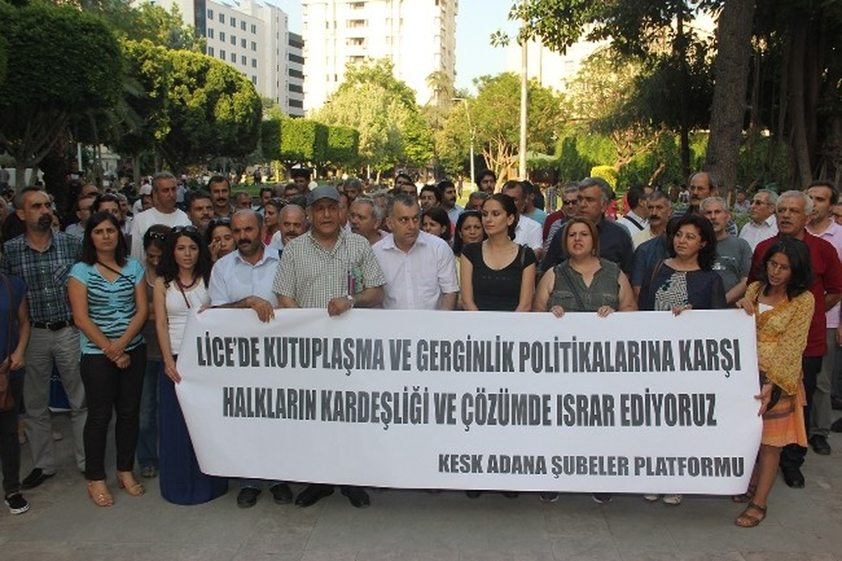 Lice Olayları Adana\'da Protesto Edildi