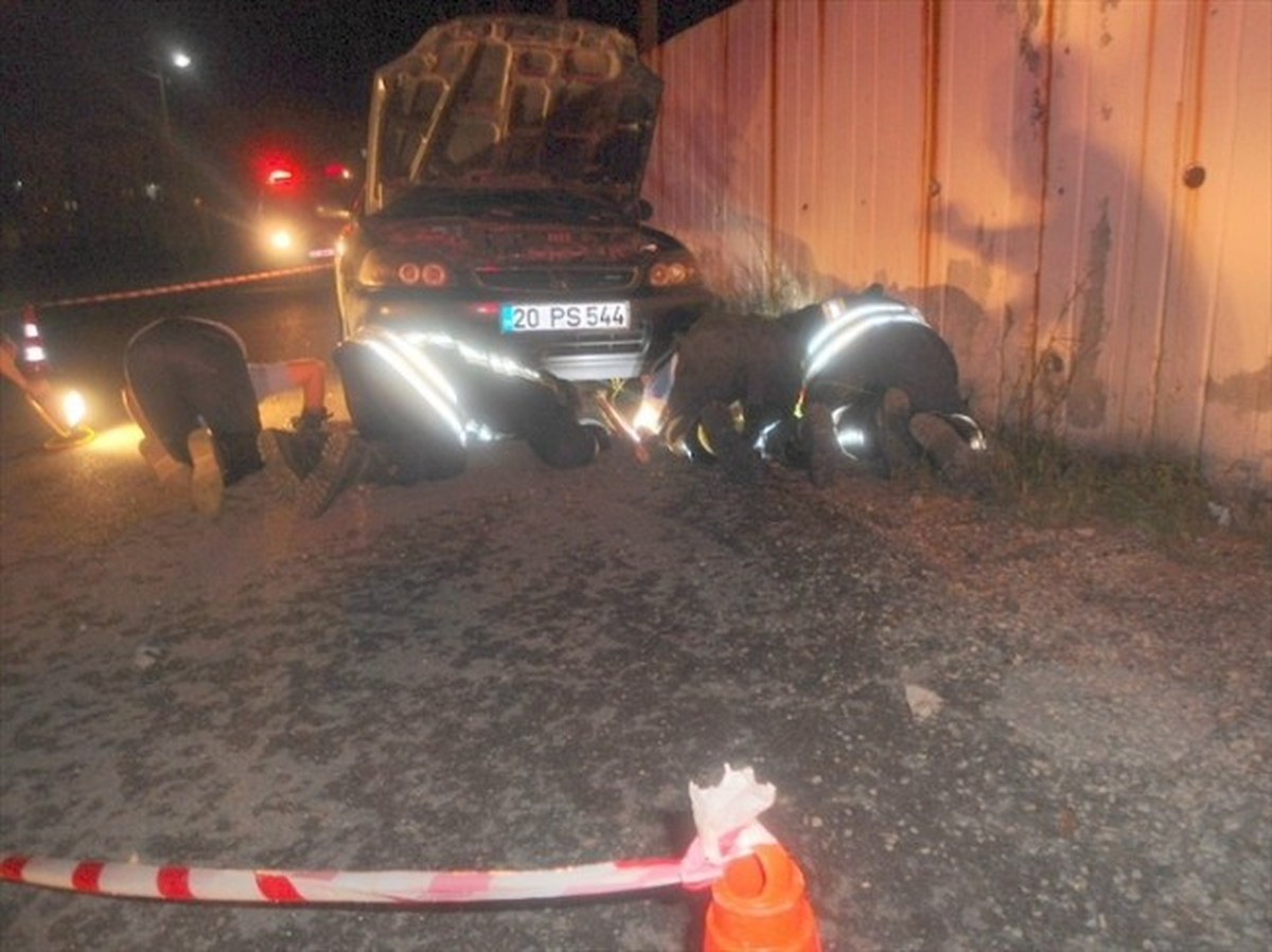 Araca Giren Yılanı İtfaiye Çıkardı
