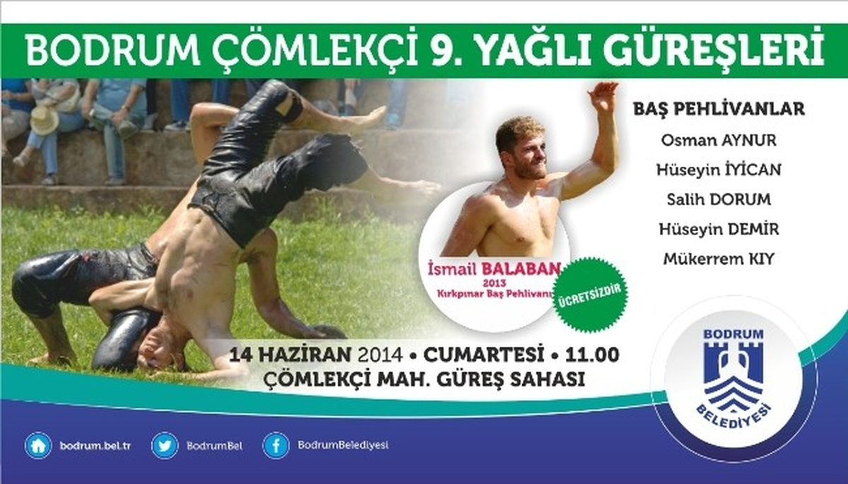 Çömlekçi Yağlı Güreşleri Pazar Günü Yapılıyor