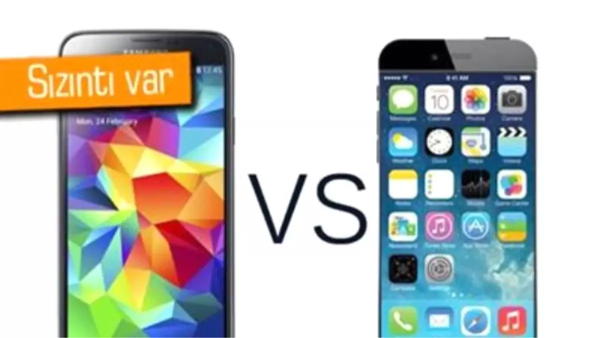 İphone 6 ve Galaxy S5\'in Yanyana Olduğu Sızıntı Görsel!
