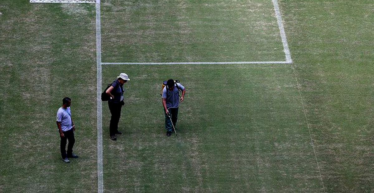 Manaus Stadı'na Spreyli Makyaj