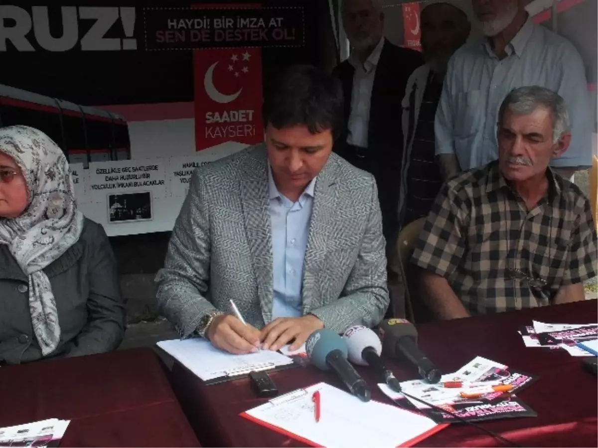 Saadet Partisi\'nden Pembe Tramvay Projesi İçin İmza Kampanyası Başlattı