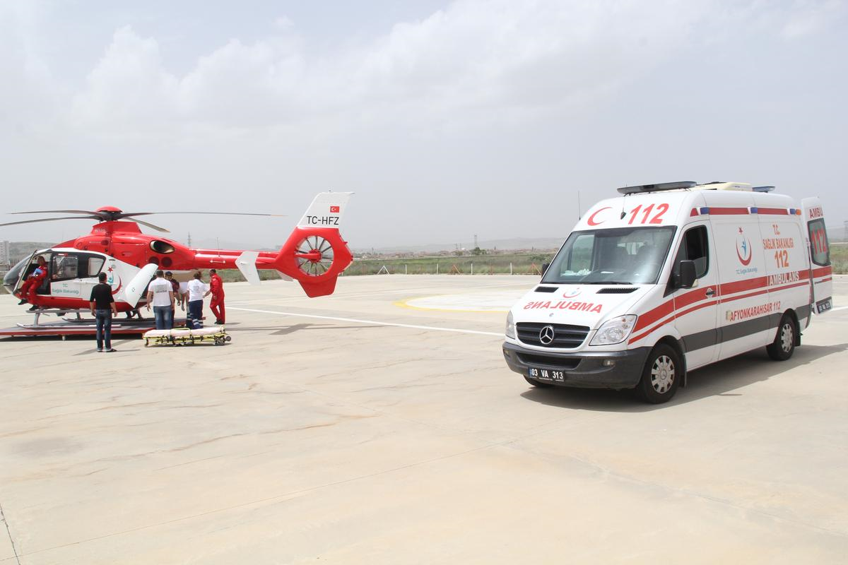 Kazada Yaralanan Sürücü, Hava Ambulansıyla Sevk Edildi