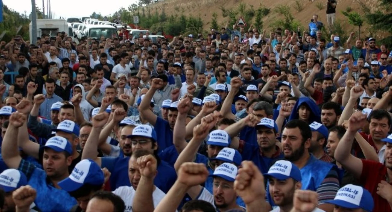 Cam İşçileri Greve Başladı