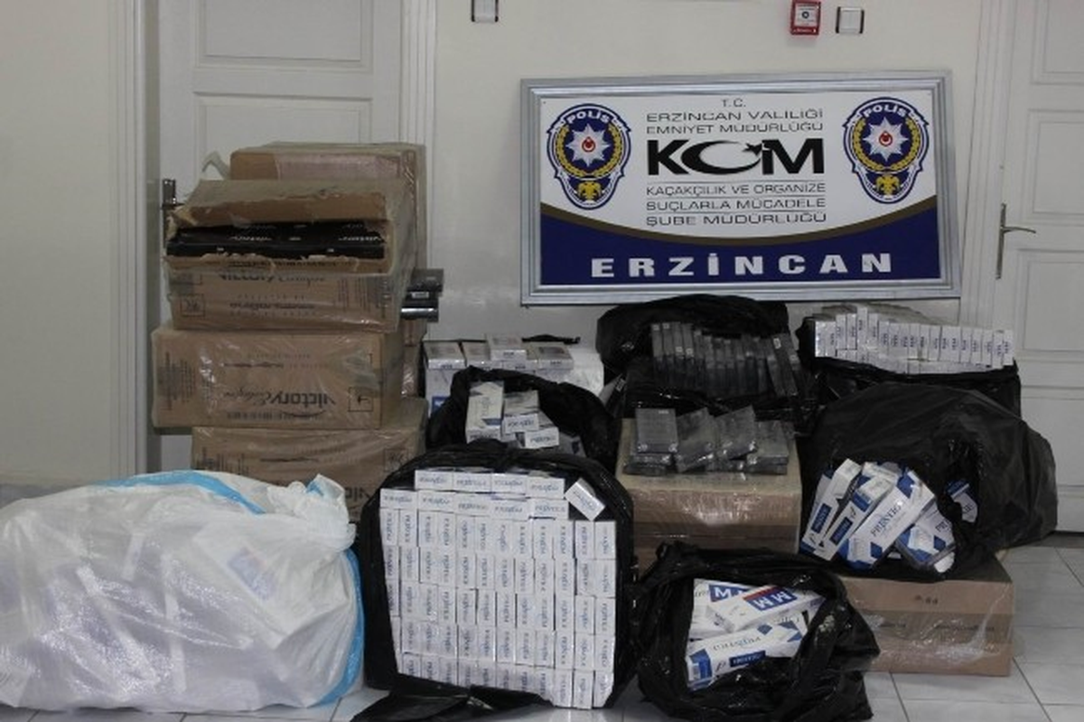 Erzincan\'da 112 Bin Paket Kaçak Sigara Ele Geçirildi