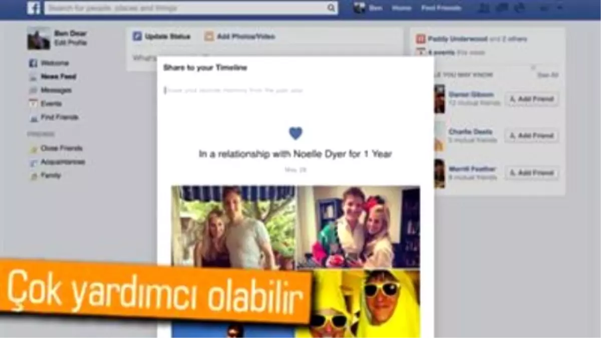 Facebook İlişkilerinizin Yıl Dönümlerini Hatırlatacak