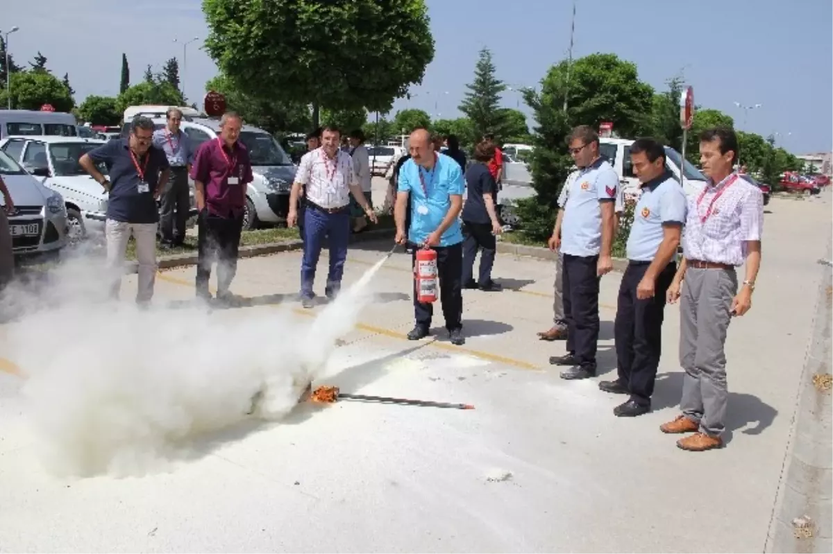 Hastanede Yangın Söndürme Tatbikatı