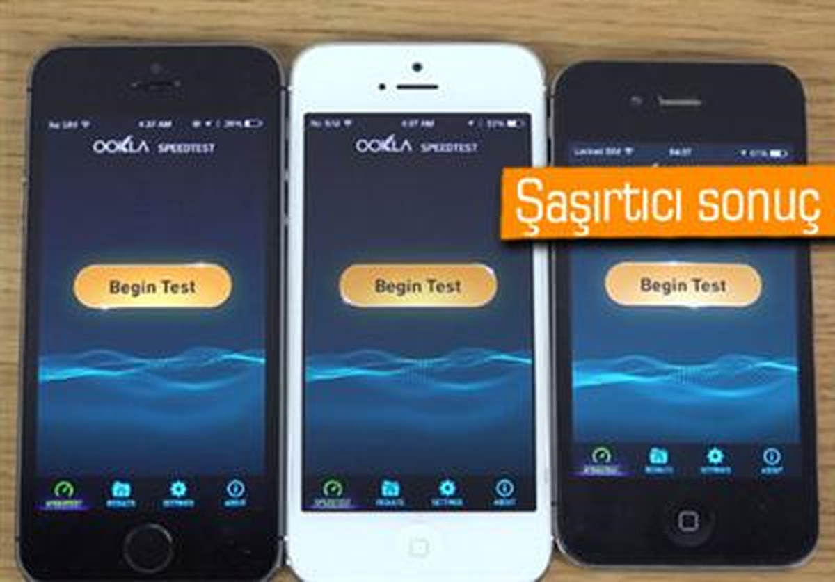 İphone 5s, İphone 5 ve 4s\'in İos 8 Beta 2\'deki İnternet Hızları