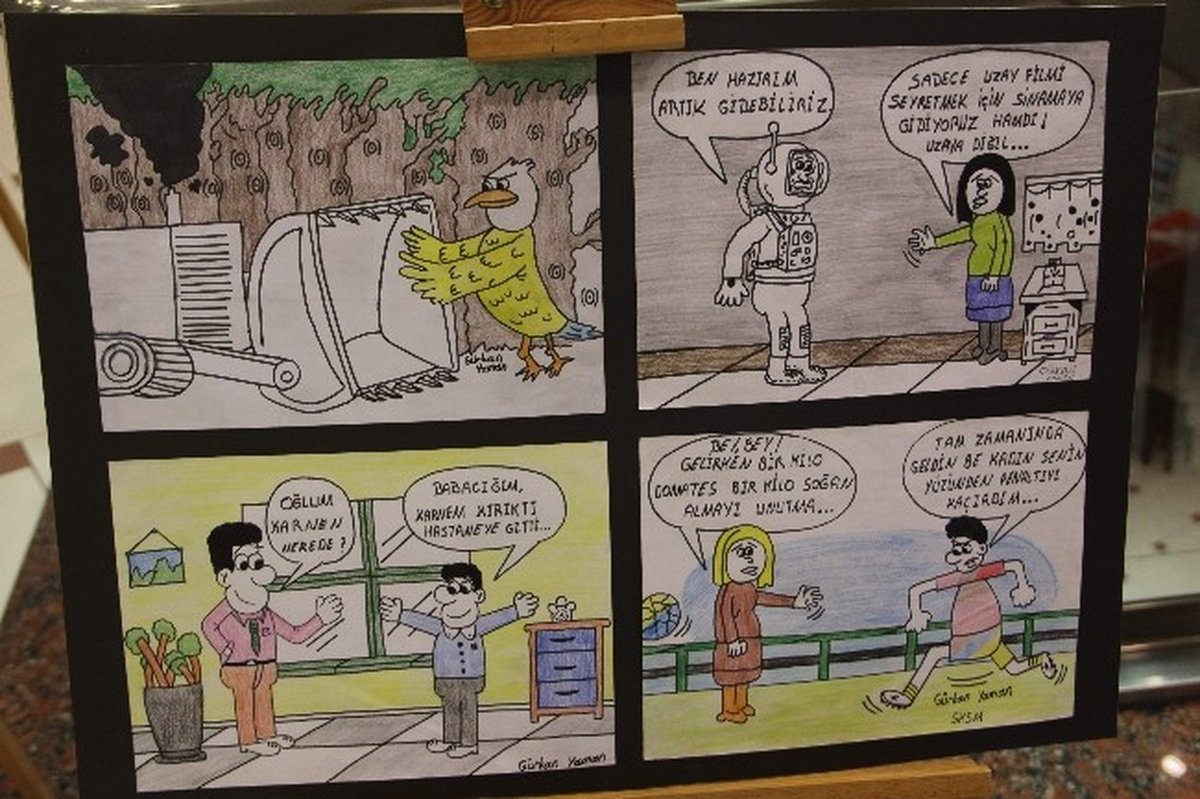 Genç Karikatüristin Sergi Heyecanı