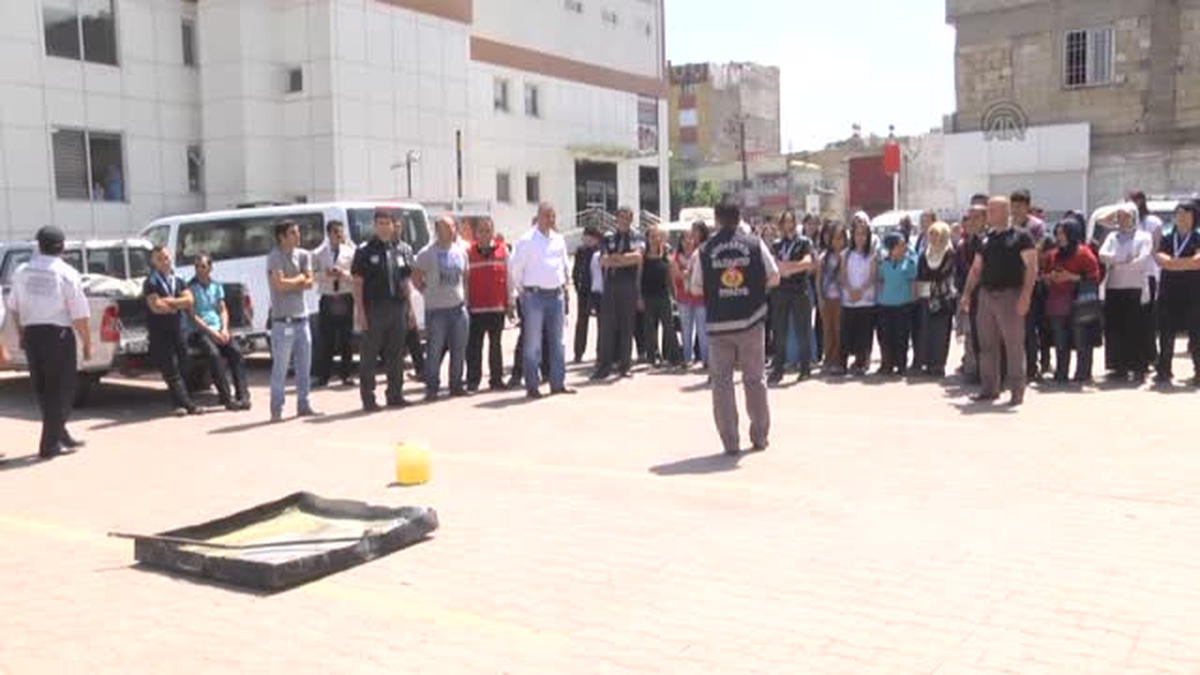Hastanede yangın eğitimi -