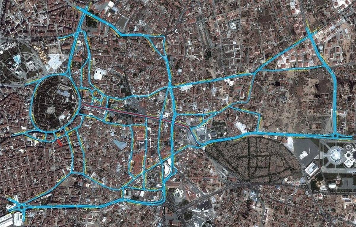 Konya\'da Mevlana Caddesi\'nde Trafik Düzenlemesi