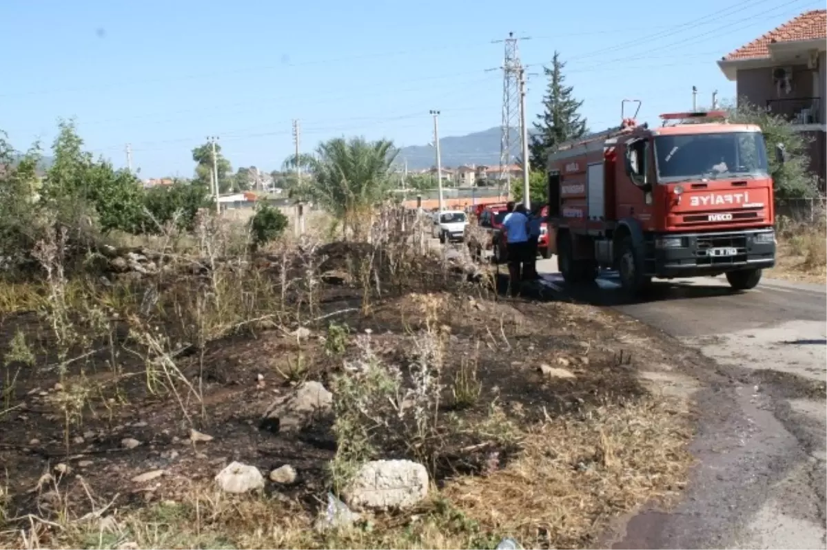 Marmaris\'te Sigara İzmaritinden Çıkan Yangın Büyümeden Söndürüldü