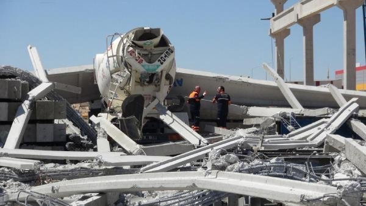 Prefabrik Beton İmalathanesinde Çökme: 3 Yaralı