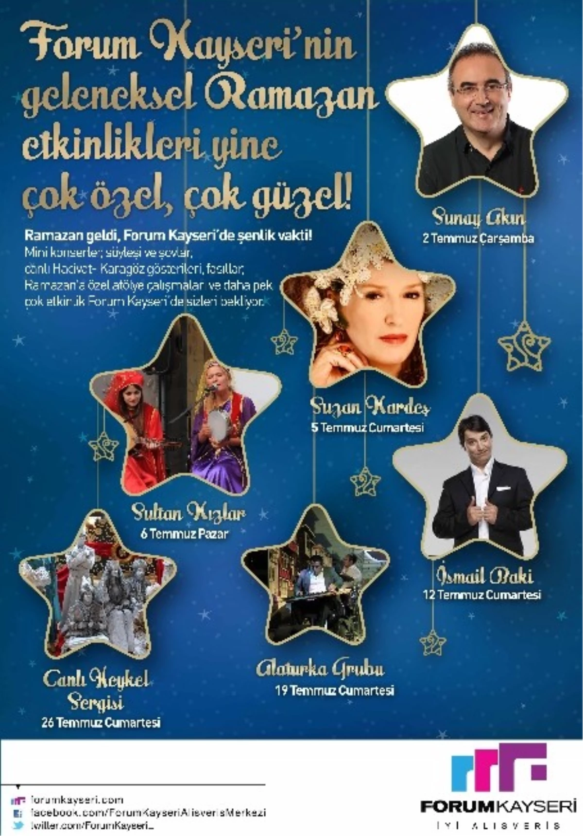 Forum Kayseri\'de Geleneksel Ramazan Etkinlikleri Başlıyor