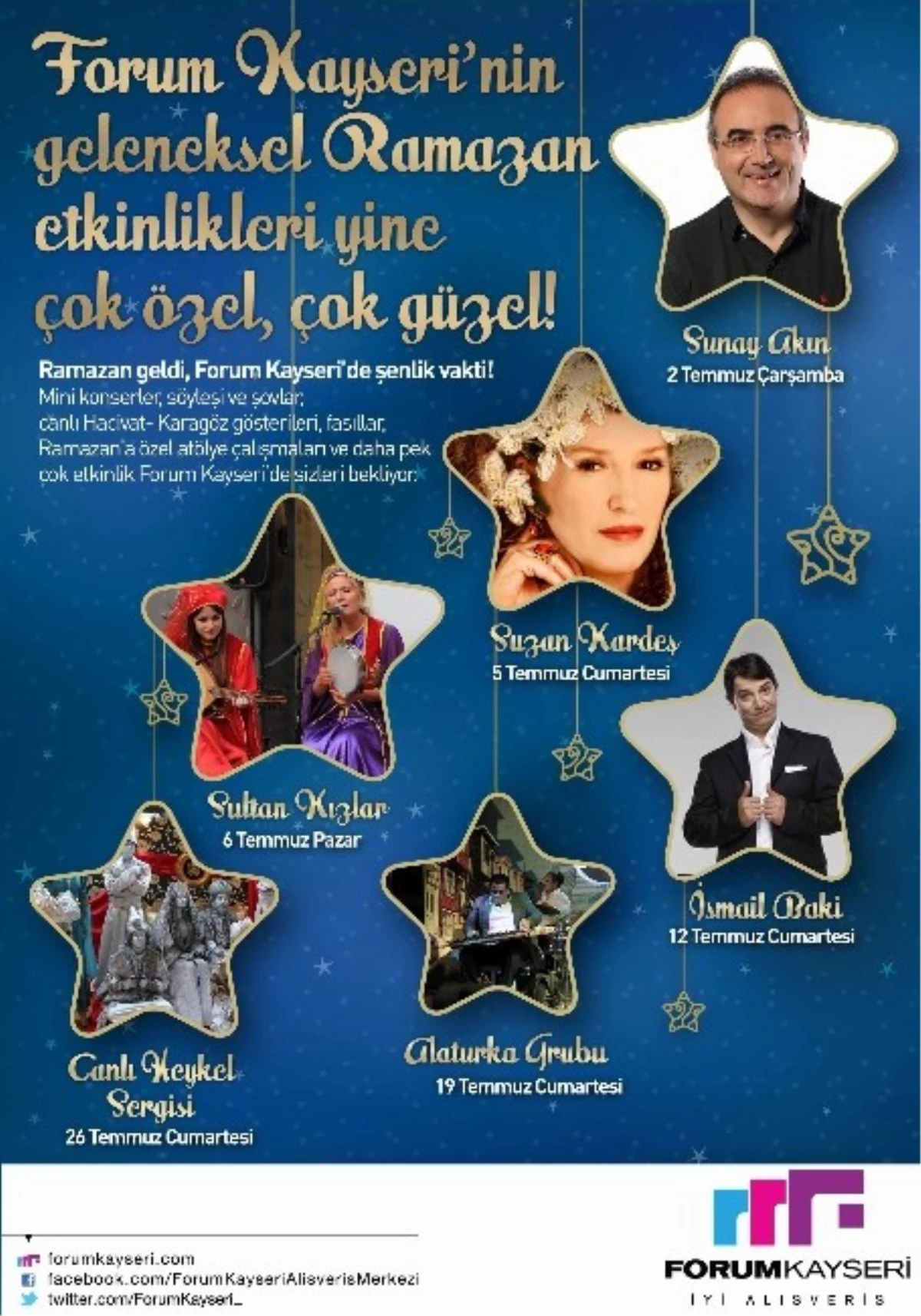 Forum Kayseri\'de Ramazan Etkinlikleri Başlıyor