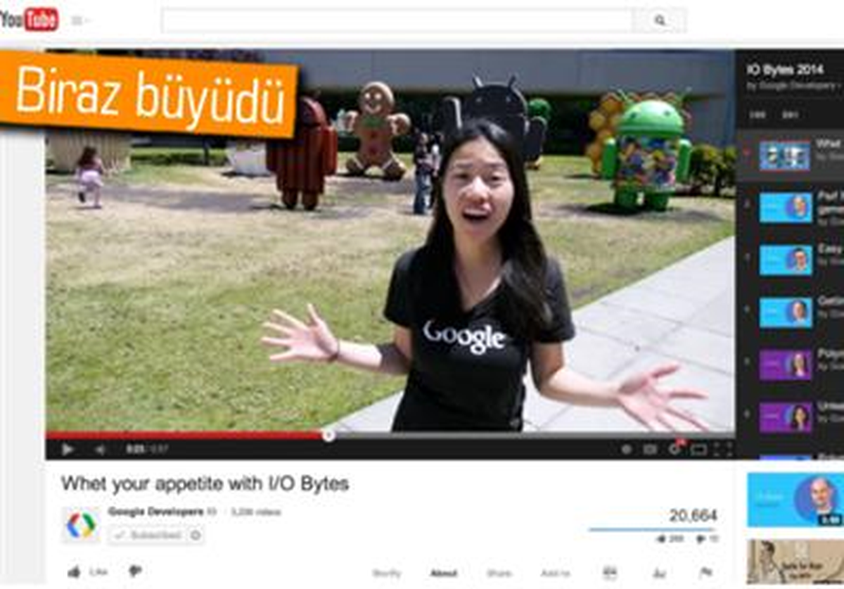 Youtube Video Oynatıcısı Artık Daha Büyük