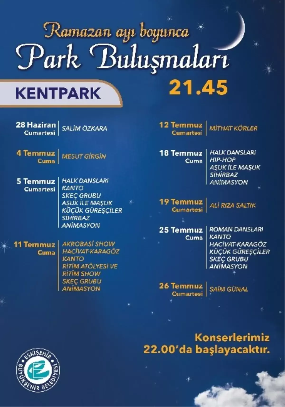 Büyükşehir Belediyesi\'nden "Park Buluşmaları" Ramazan Etkinliği