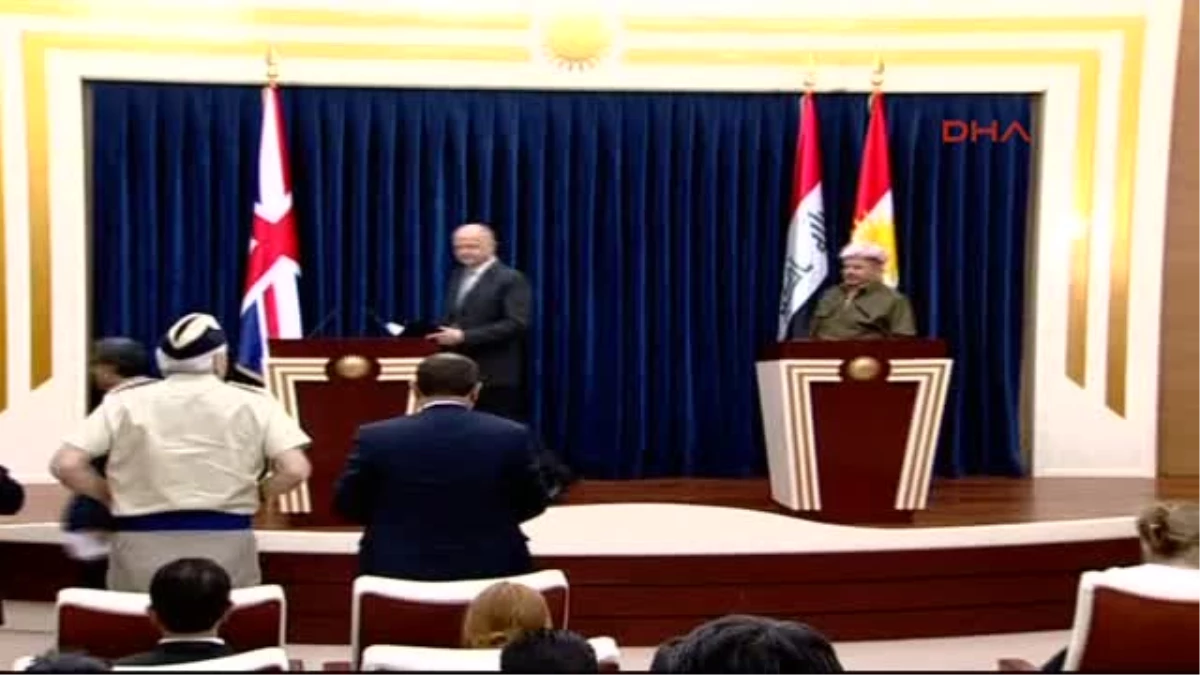 İngiltere Dışişleri Bakanı Hague, Mesud Barzani ile Ortak Basın Toplantısı Düzenledi