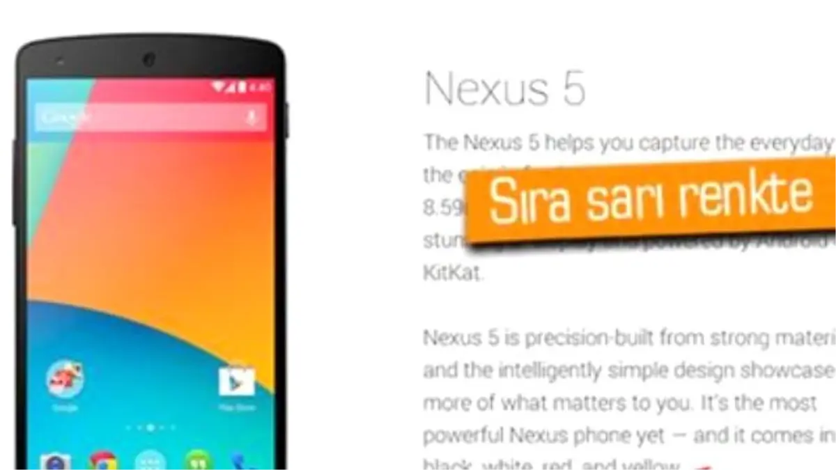 Nexus 5\'e Yeni Renk Seçeneği Geliyor