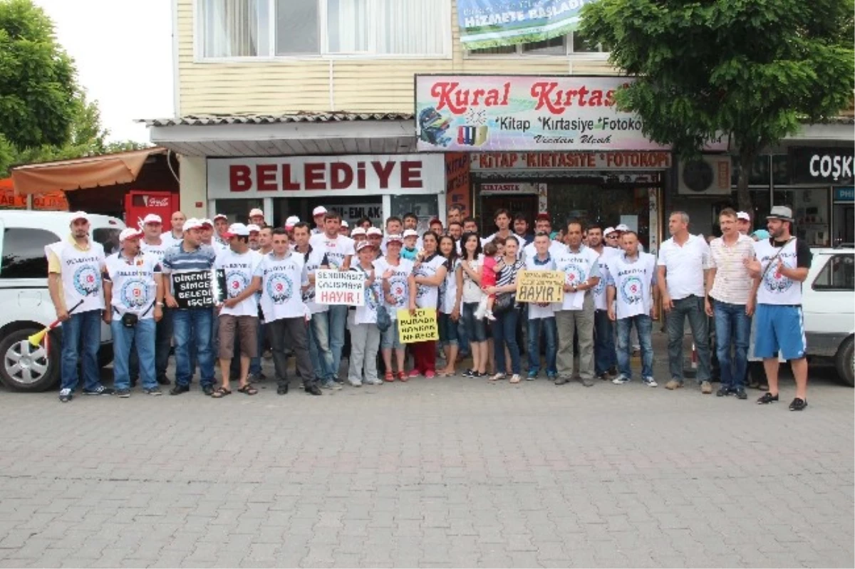 Susurluk\'ta Belediye İşçileri Eylemde