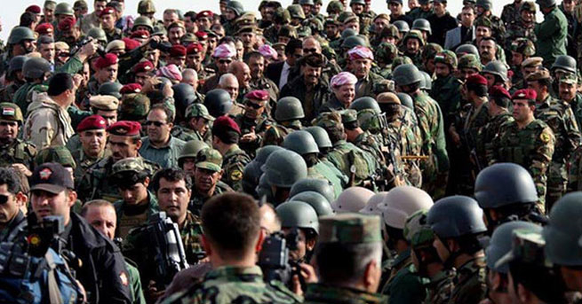 Barzani\'den Cephedeki Peşmergelere Moral Ziyareti