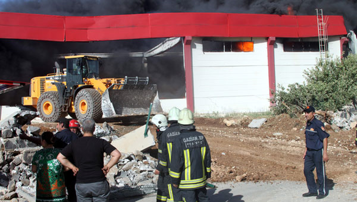 Gaziantep\'teki Fabrika Yangını