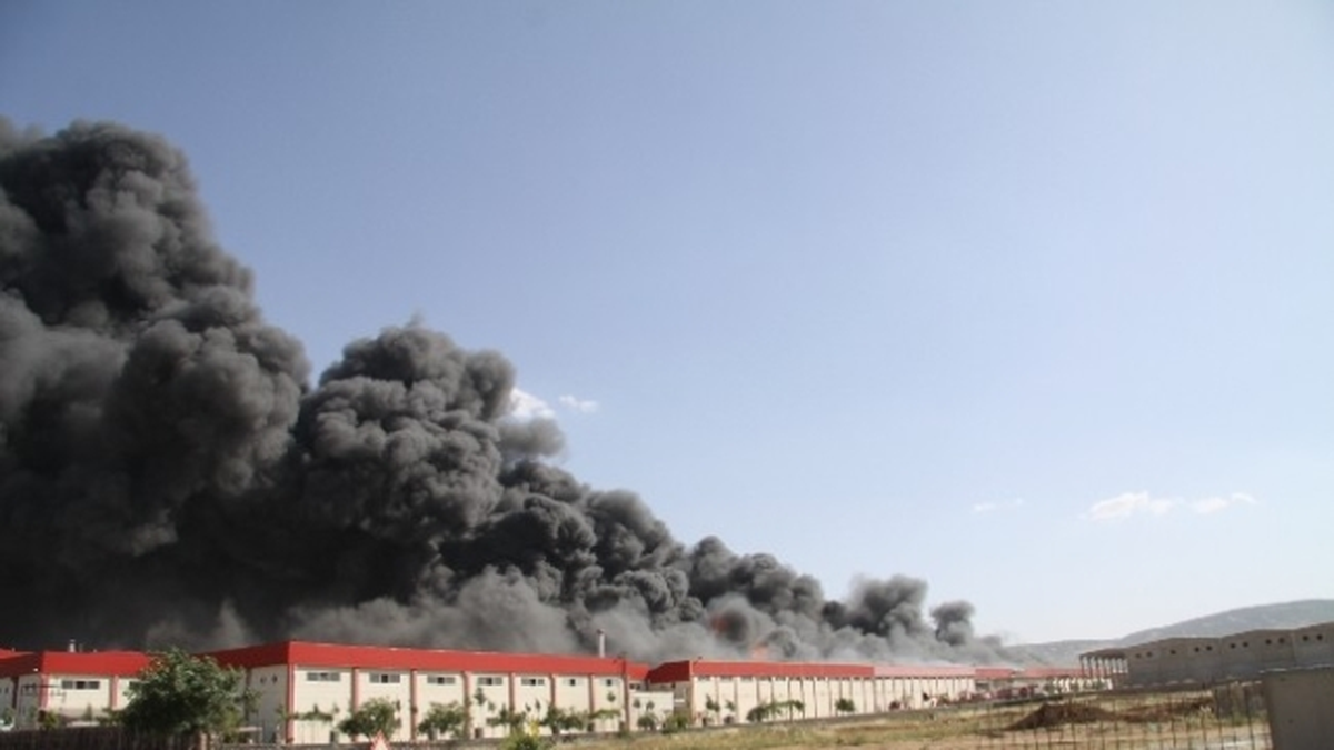 Gaziantep\'teki Fabrika Yangını