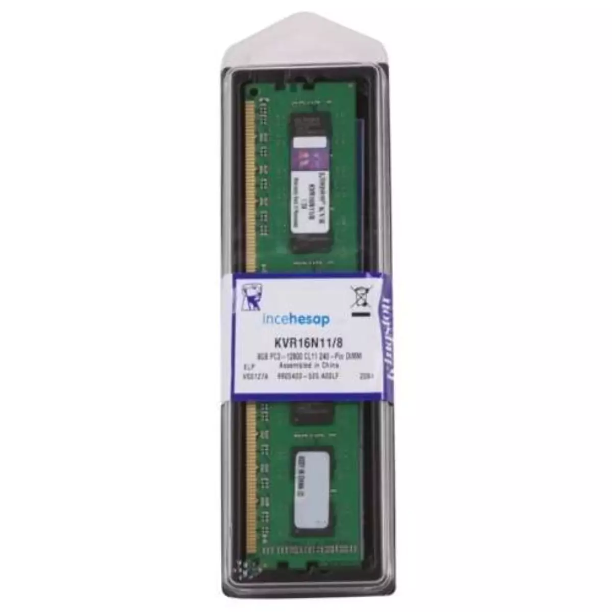 Kingston 8 Gb Ddr3 1600 Mhz Cl11 (Tek Modül)