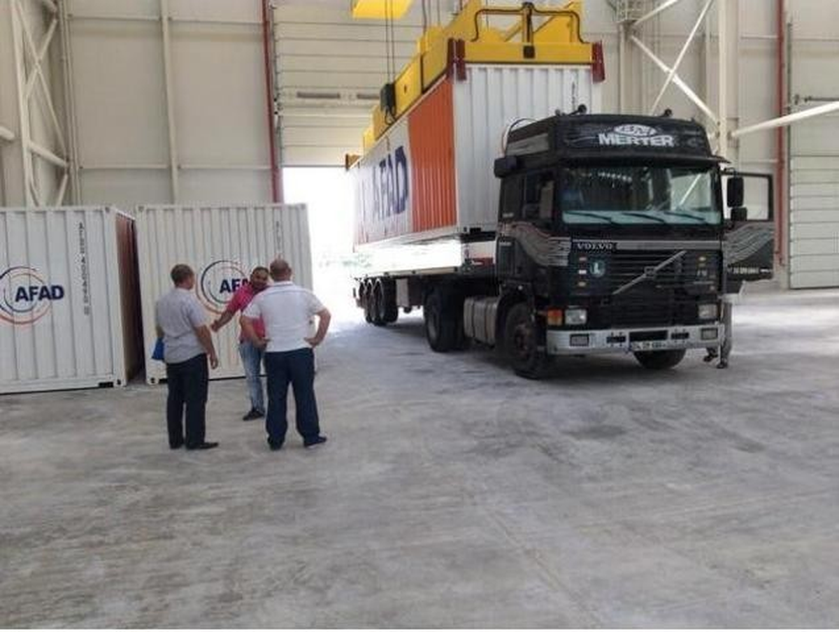 Afad Tekirdağ Lojistik Deposuna Konteyner Sevkiyatı Başladı