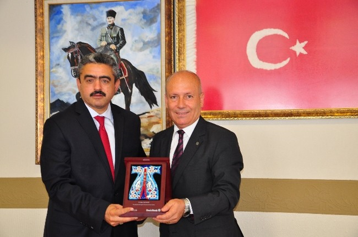 Denizbank Genel Müdürü Ateş\'ten Başkan Alıcık\'a Başarı Dileği
