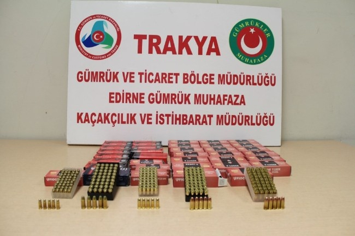 Kapıkule\'de Bin 750 Adet Mermi Ele Geçirildi