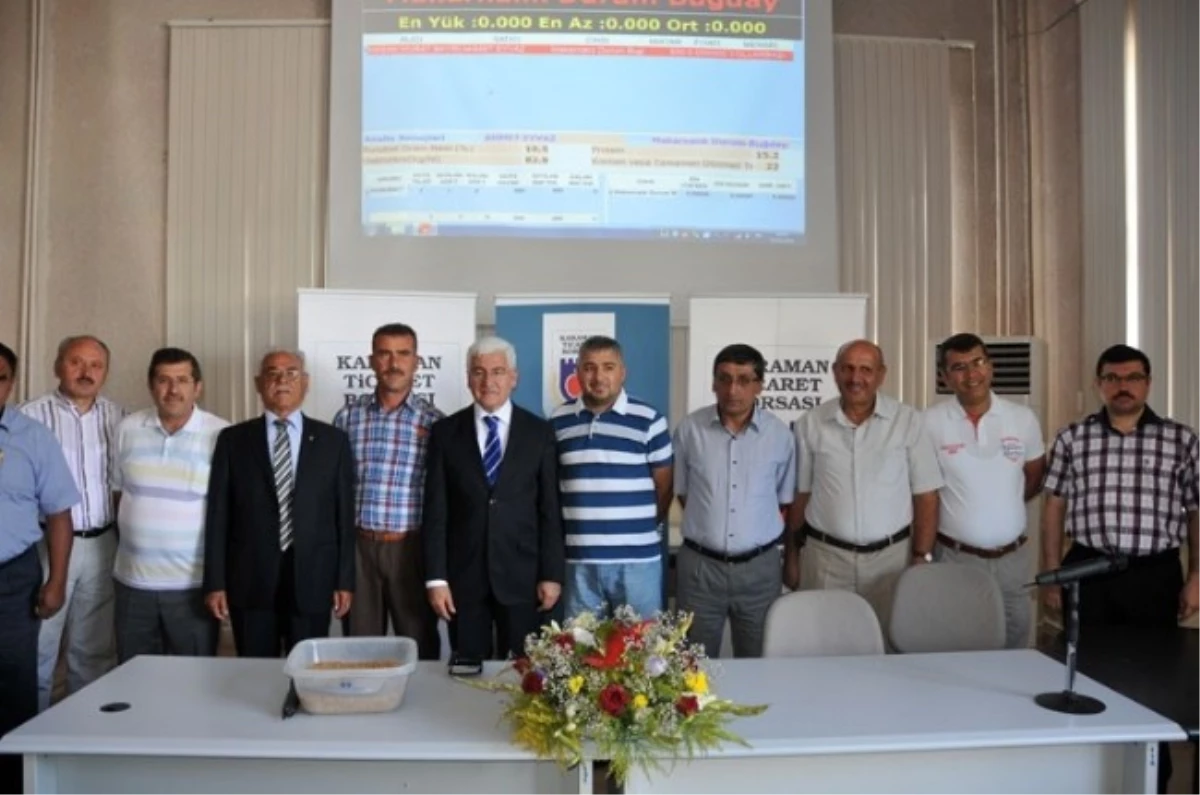 Karaman\'da Yılın İlk Mahsul Buğdayı Borsada Satıldı