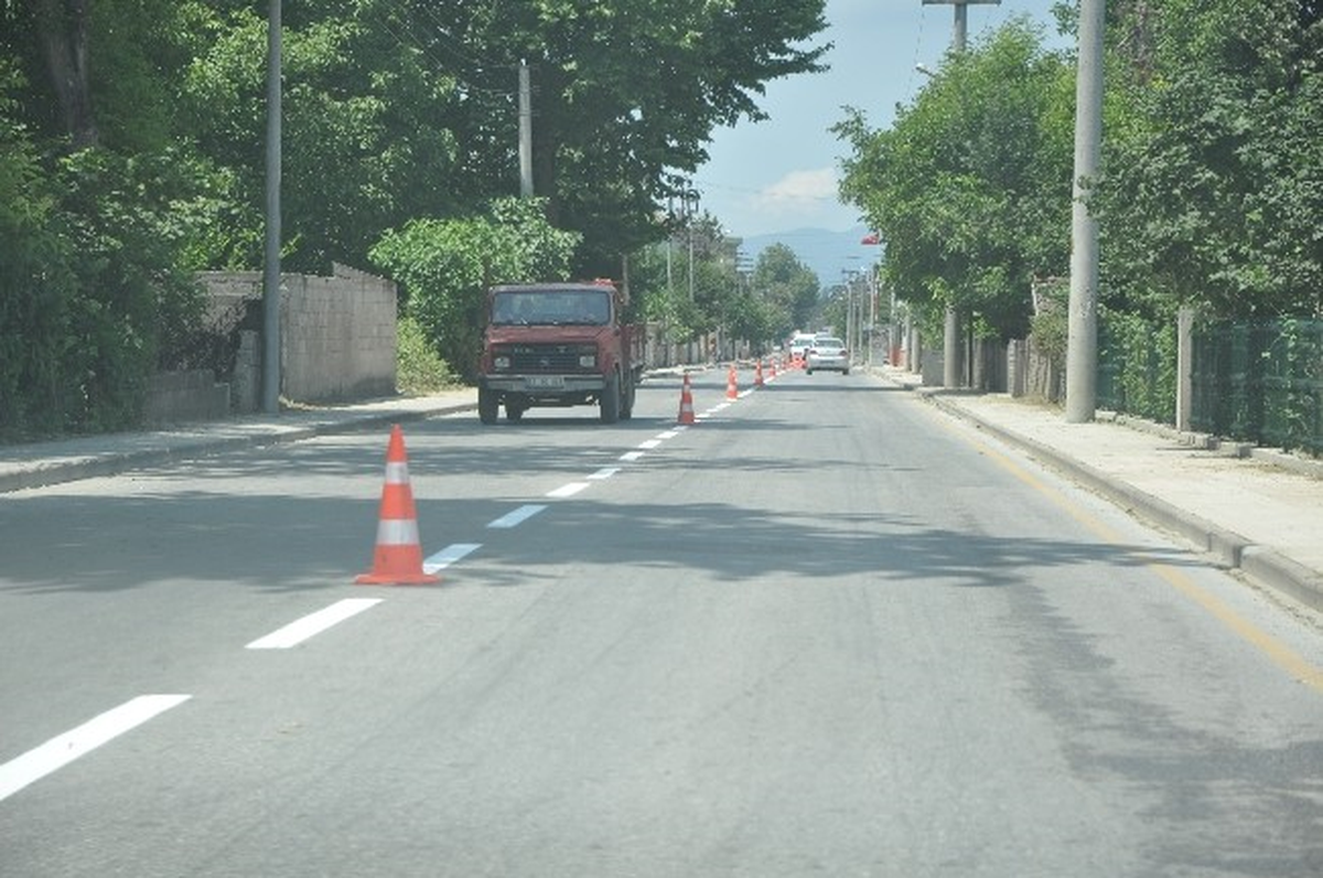 Bolu Caddesinde Çizgiler Yenilendi