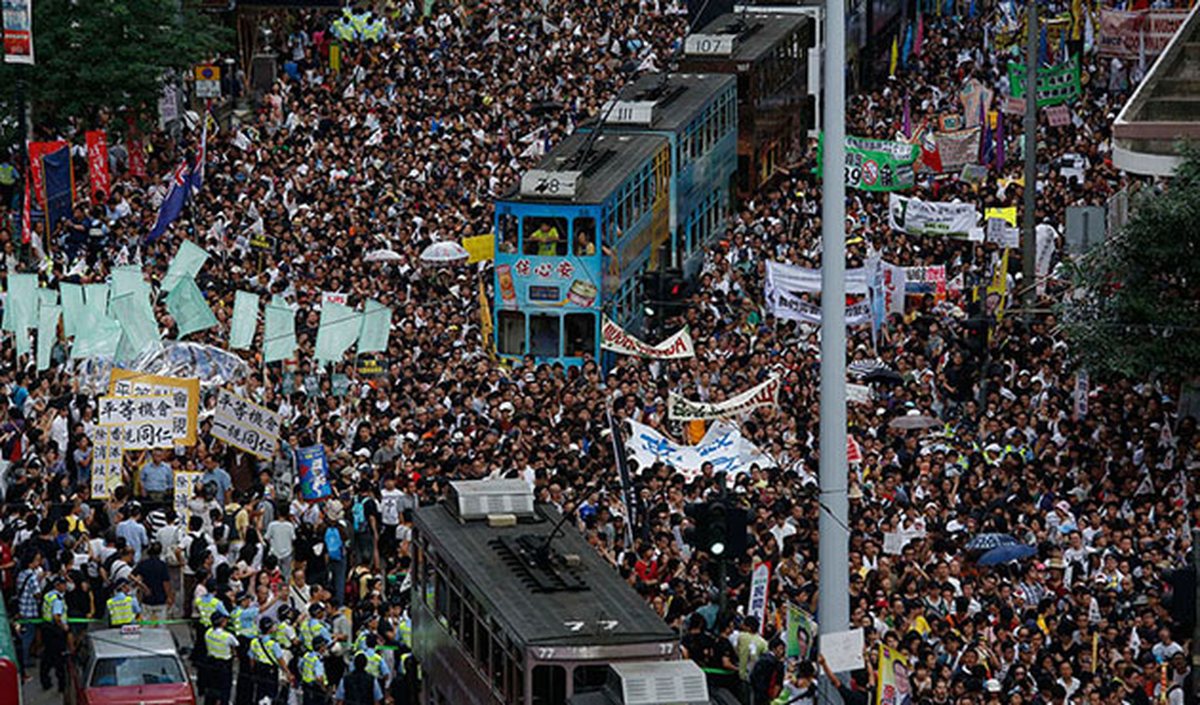 Hong Kong\'daki Demokrasi Yürüyüşü