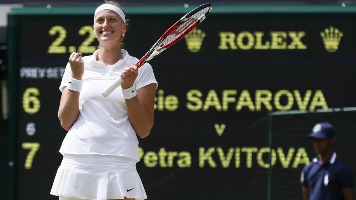 Kvitova, Wimbledon\'da Safarova\'yı Yenerek Finale Yükseldi