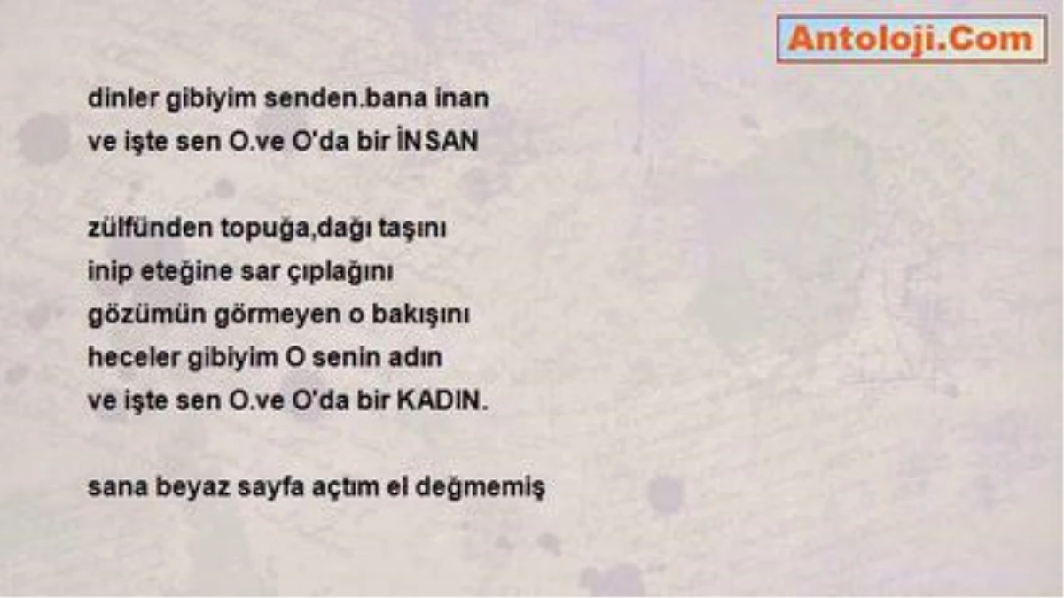 Abdullah Ercan - ... ve O\'da Bir Kadın