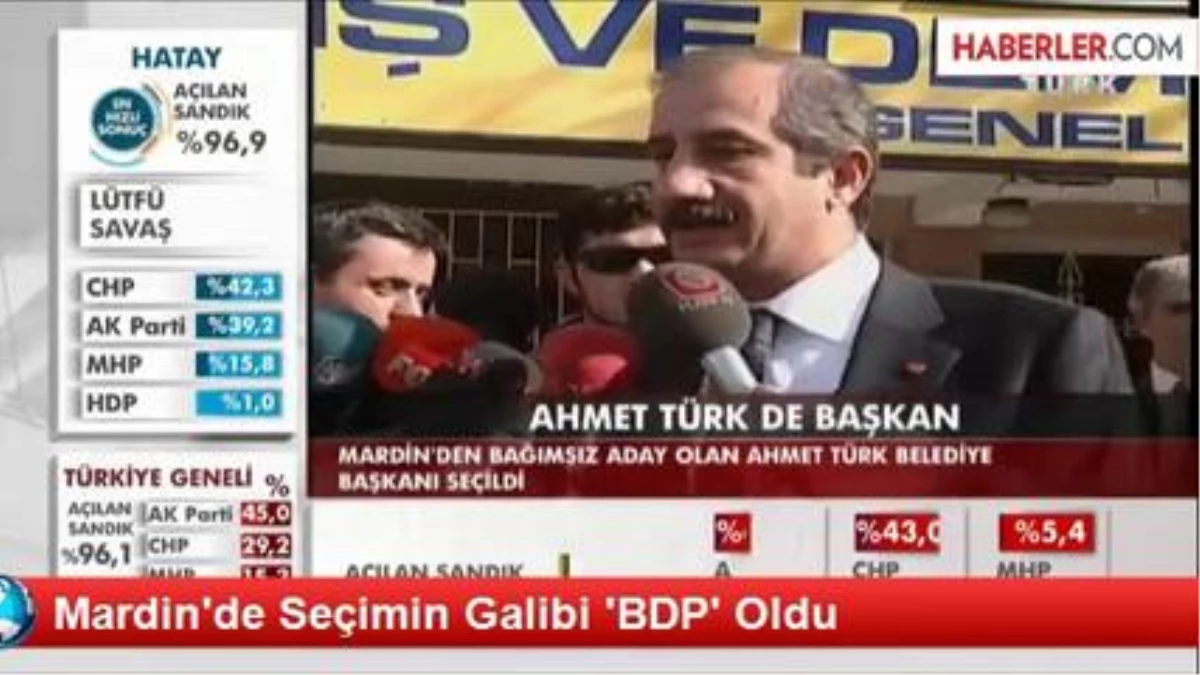 Mardin\'de Seçimin Galibi \'Bdp\' Oldu