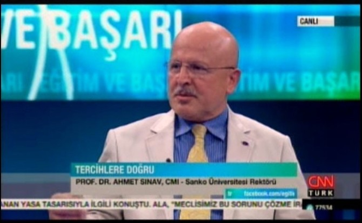 Sanko Üniversitesi Rektörü Prof. Dr. Sınav Cnn Türk Kanalında