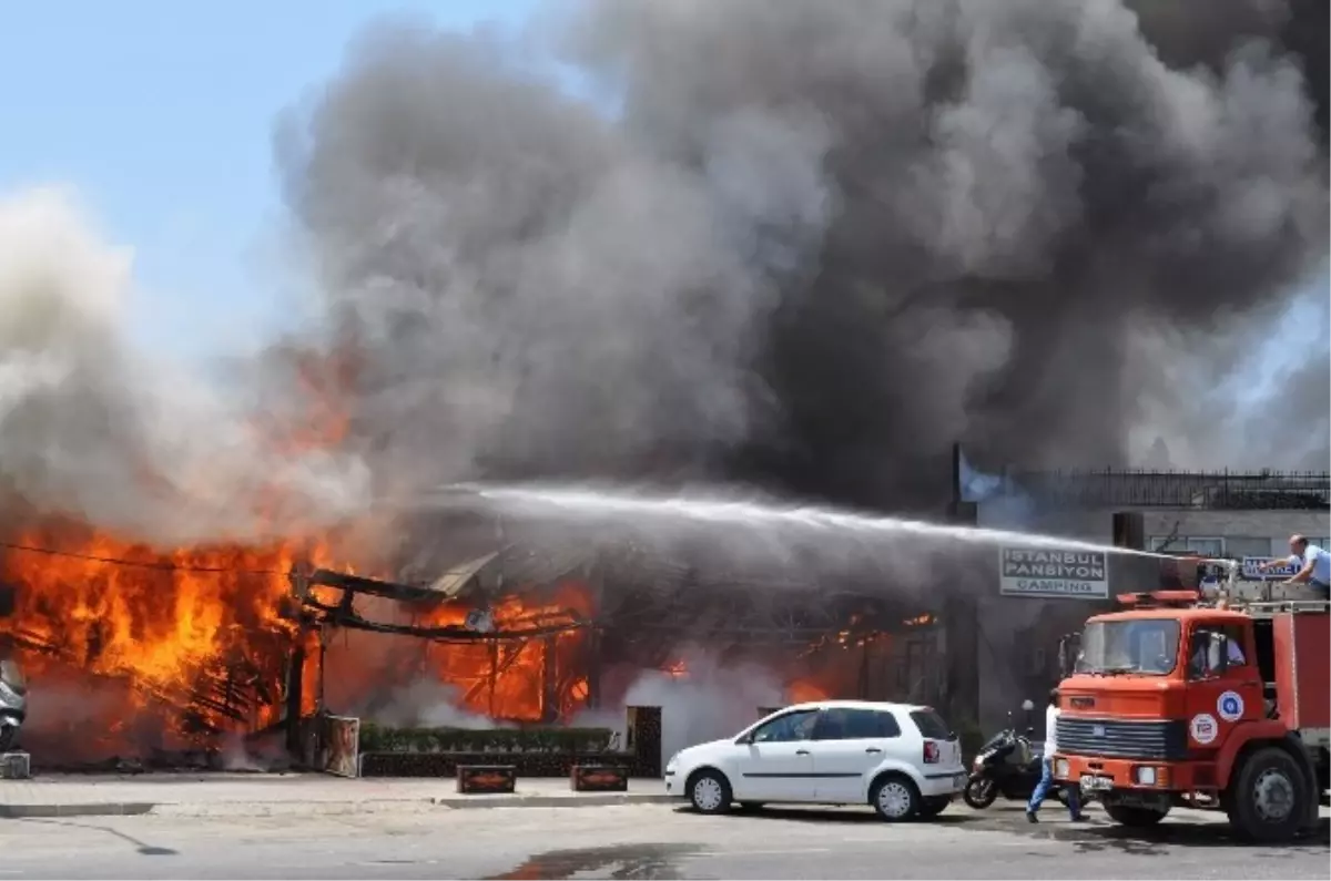 Side Antik Şehirde Korkutan Yangın