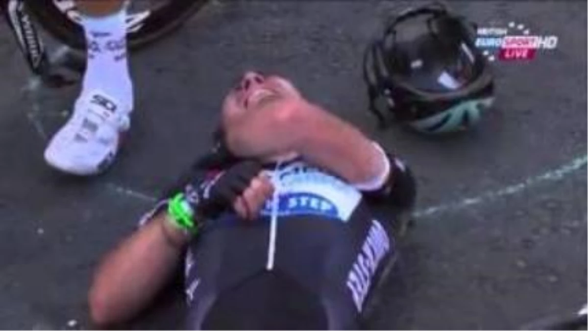 Original) Full Video: Mark Cavendish Crash Stage 1 Tour de France 2014