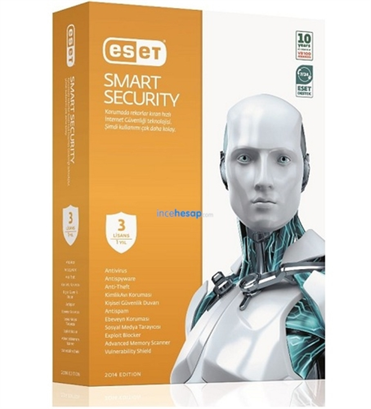 Nod32 Eset Smart Security Türkçe 3 Kullanıcı 7.0