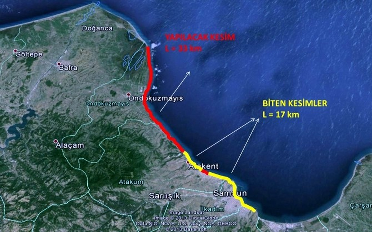 Sahil Yolu, Sinop\'a Alternatif Yol Değil"