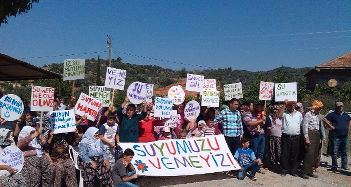 Orhanlı köylülerinin protesto eylemi -
