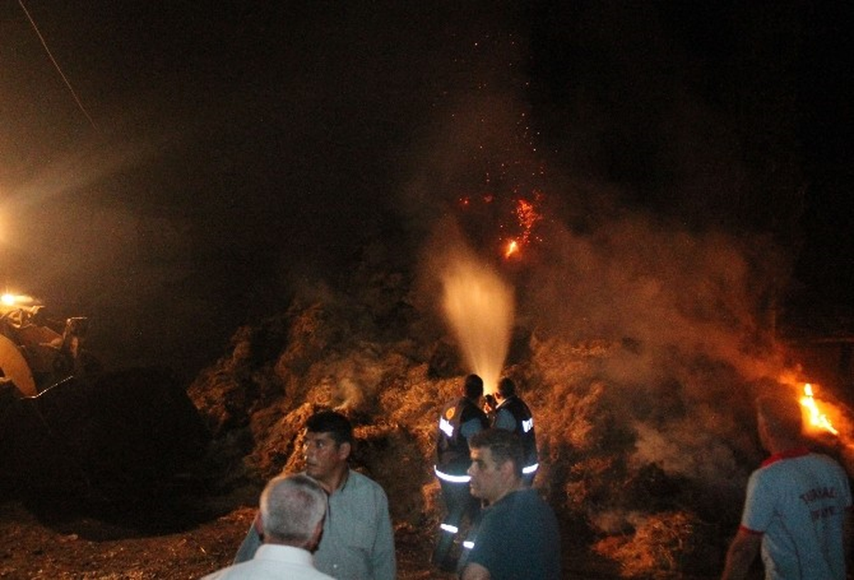 Tokat\'ta 50 Ton Saman Alevlere Teslim Oldu