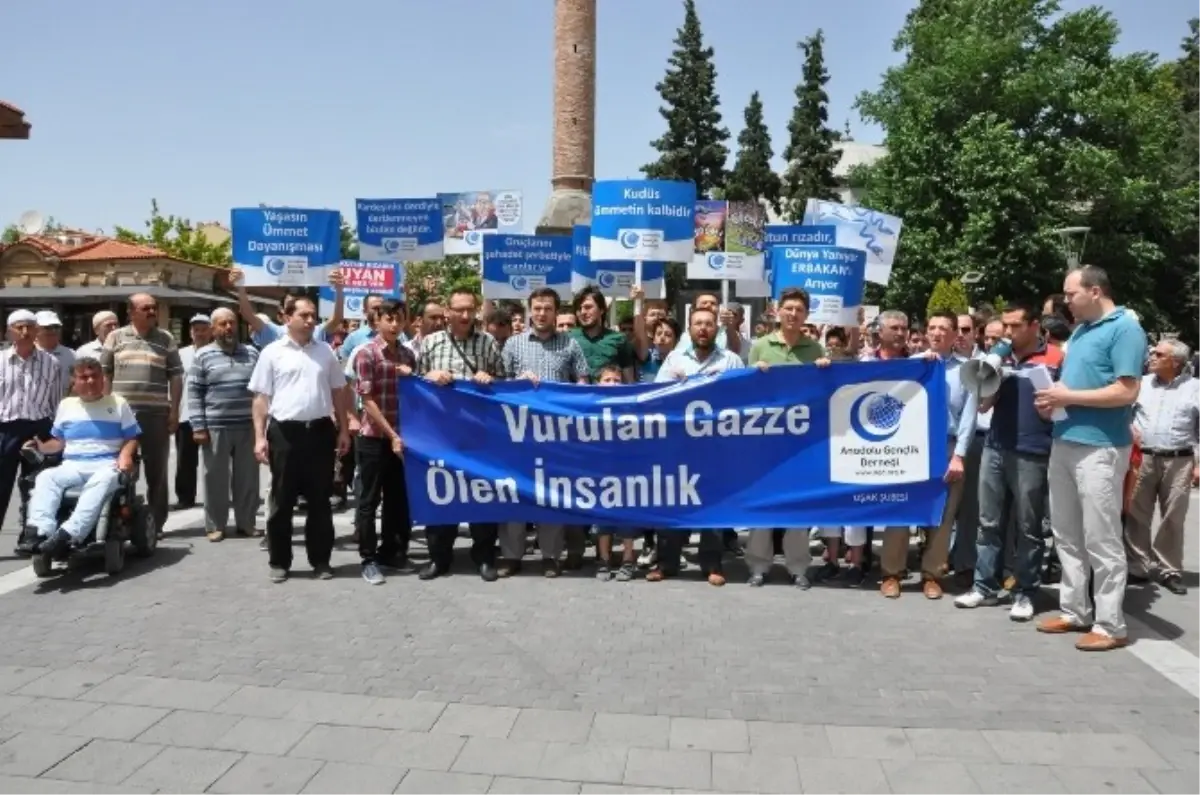 Uşak\'ta İsrail Protestosu