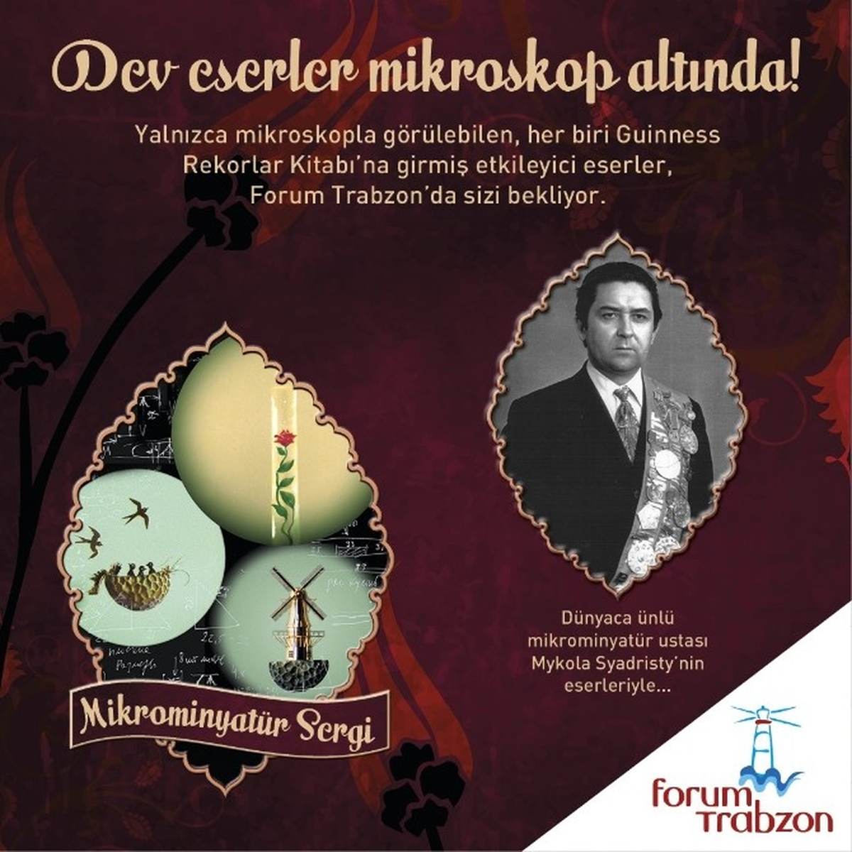 Forum Trabzon\'da Yalnızca Mikroskopla Görülebilen Minyatür Eserler Sergilenecek