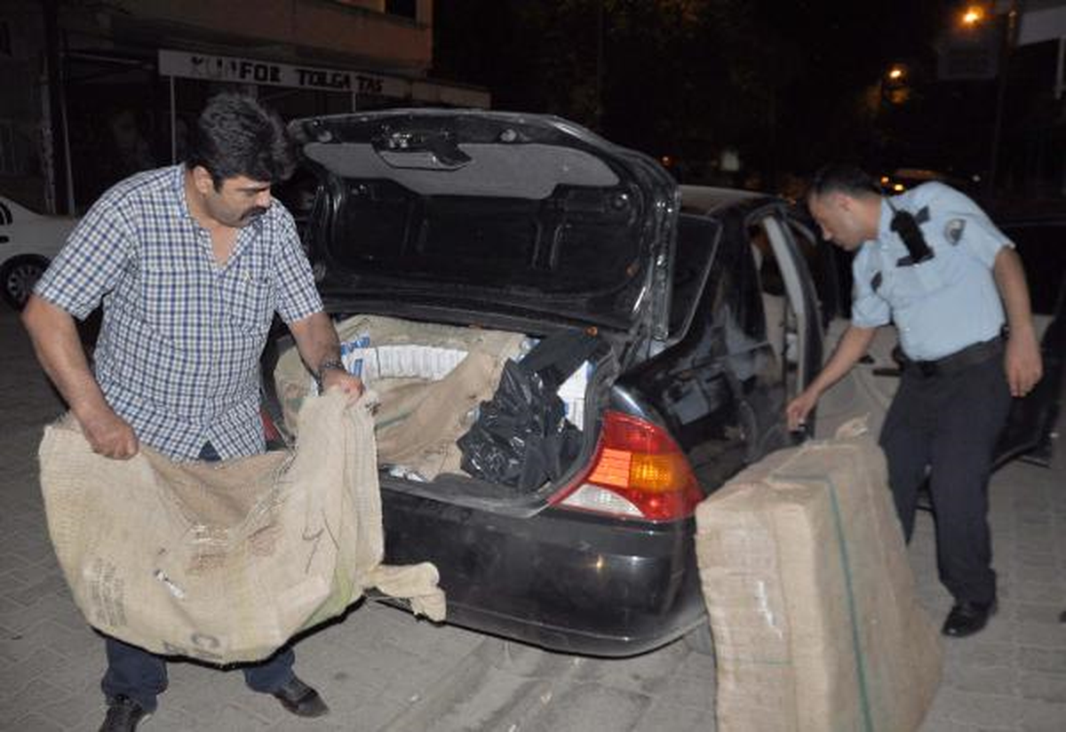 İslahiye\'de 14 Bin Paket Kaçak Sigara Ele Geçirildi