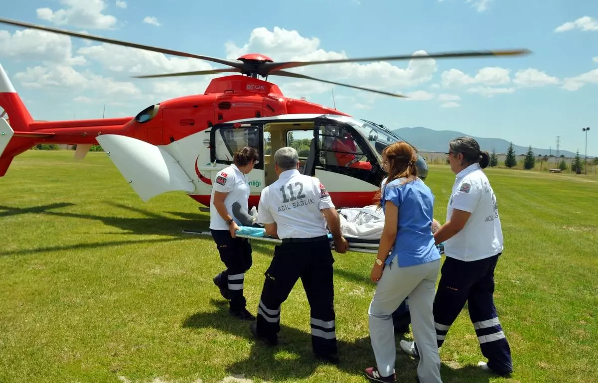 Kalp Krizi Geçiren Hasta İçin Hava Ambulansı