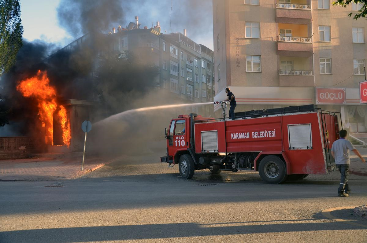 Karaman\'da Trafo Yangını