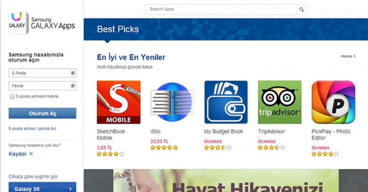 Samsung\'dan Yenilenmiş Uygulama Mağazası: Galaxy Apps